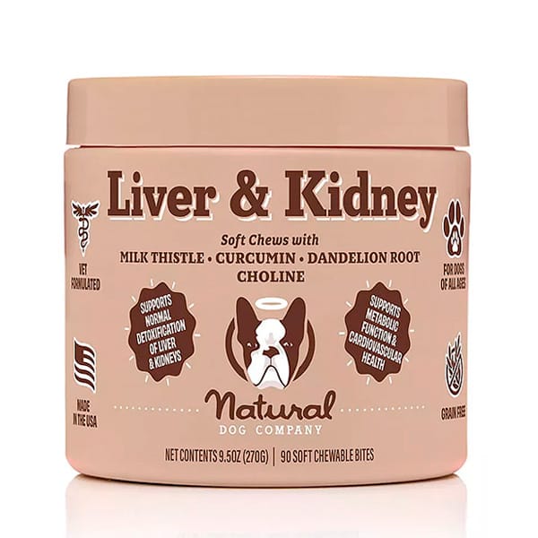 741099001362 Suplemento Liver & Kidney para Perros 90 Tabletas - Marca Natural Dog Company - Imagen 1