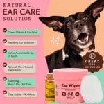 Toallitas Ear Wipes para Oído 50 Unidades - Marca Natural Dog Company - Imagen 2