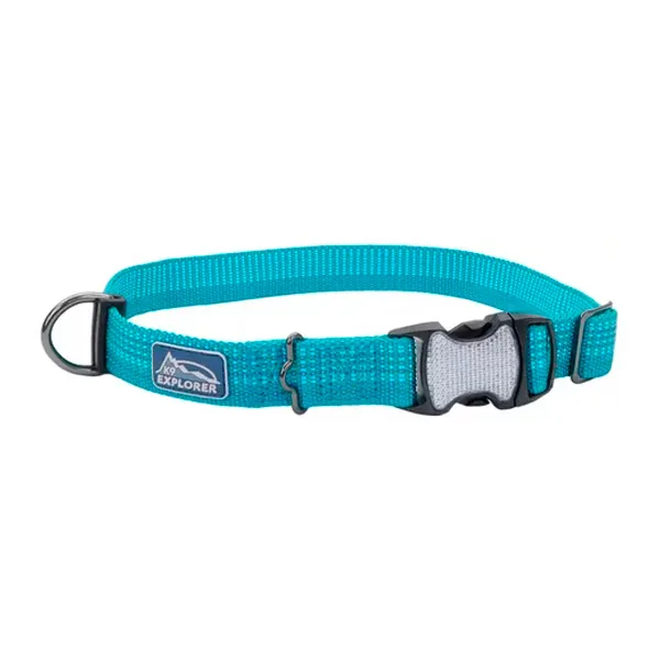 Collar Reflectante Para Perro Con Hebilla De Seguridad - Ajustable, Nylon Suave, Incluye Correa | Visibilidad Nocturna