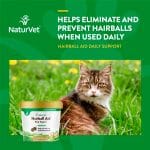 Suplemento Hairball Aid Preventivo para Bolas de Pelo en Gatos 60 Tabletas - Marca Naturvet - Imagen 3