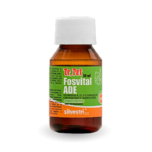 Productos Dr. Pet (12) Dr Pet Fosvital Ade 50ml Vitaminas A, D3, E, Fósforo y Aminoácidos - Imagen 1