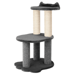 Árbol - Parque relajante para gatos - Piel sintética gris